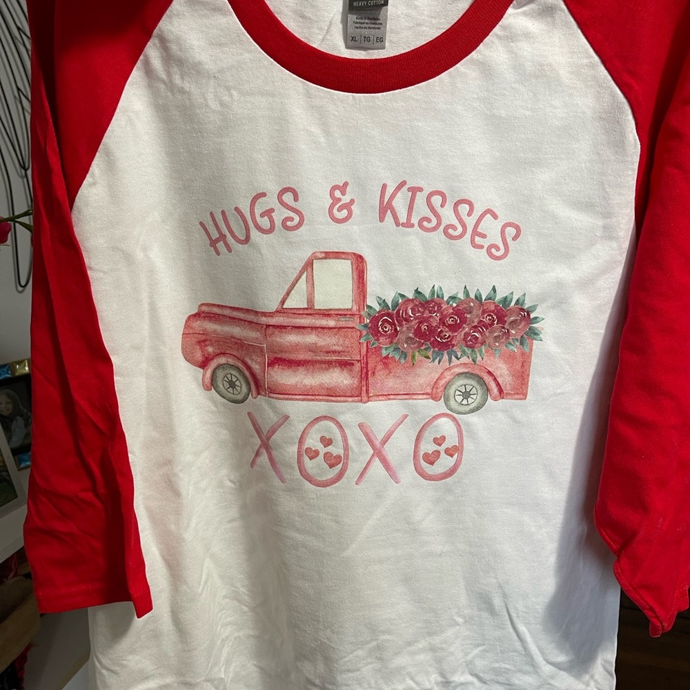 Brand new valentines baseball t shirt